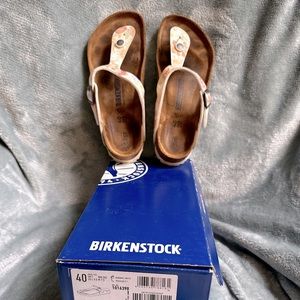Birkenstock, GIZEH supernatural Flowers white
